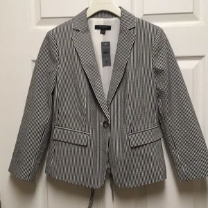 Jacket,striped-Navy/white, size-4P,lined,
